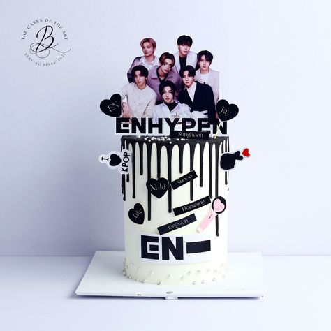 "Experience the magic of Enhypen Theme Cake - a Korean pop celebration masterpiece in Dhaka. Crafted with love and precision for a memorable kids' experience. Order now!" DMs/Call 01322-555996 #cakeindhaka #cakedesign #cakelover #cakedecorating #cakesofinstagram #kpop Kdrama Themed Cake, Ateez Cake Ideas, K Pop Cake Ideas, Enhypen Birthday Cake, Number 1 Birthday Cake, Bts Cakes, Enhypen Theme, Kpop Cake, 1 Birthday Cake