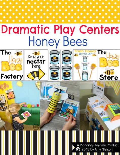 Store Dramatic Play, Preschool Dramatic Play, Honey Bee Life Cycle, Insect Study, Bee Project, Camping Preschool, Weather Activities For Kids, Honey Bee Theme, Bee Life Cycle