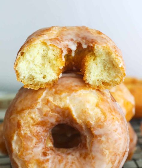 Sour Cream Donut, Old Fashioned Donut, Cream Donut, Doughnut Recipes, The Food Charlatan, Homemade Donuts Recipe, Fried Donuts, Krispy Kreme Doughnut, Glazed Doughnuts