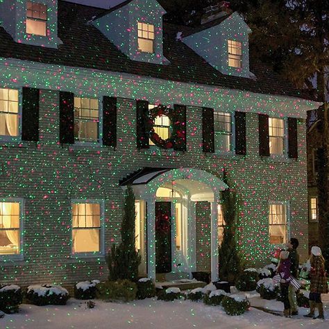 Elf Light Laser Show House Projector - http://www.absolutechristmas.com/christmas-decorating-ideas/elf-light-laser-show-house-projector/ Christmas Light Projector, Laser Lights Projector, Christmas Outdoors, Christmas Projector, Christmas Lights Outside, Christmas Light Installation, Hanging Christmas Lights, Starry Lights, Laser Show