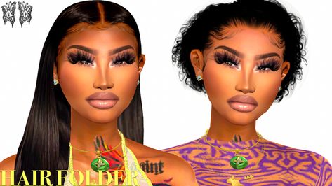 MY ENTIRE HAIR CC FOLDER | The Sims 4 | BEST BLACK/URBAN Sims 4 CC | Sim Download + CC Links | FREE | Reese Plays on Patreon Hair Cc Folder, Urban Sims 4, Urban Sims 4 Cc, Urban Makeup, Urban Hairstyles, Cc Folder, Minimalist Makeup, Tumblr Sims 4, Sims 4 Cc Folder