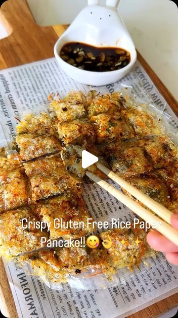 Maxismalls on Instagram: "Crispy Gluten Free Rice Paper Pancake!!😋👌✨✨" Rice Paper Veggie Pancake, Fried Rice Paper Recipes, Rice Paper Pancakes, Rice Wrappers, Rice Paper Wrappers, 2024 Recipes, Gluten Free Rice, Rice Crispy, Rice Paper