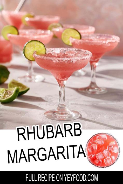 Rhubarb Margarita Rhubarb Margarita Recipe, Rhubarb Margarita, Cinnamon Bread Easy, Ham Balls, Hacks For Home, Rhubarb Syrup, Bacon Wrapped Asparagus, Classic Margarita, Margarita Cocktail