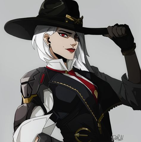 Ashe Overwatch, Overwatch Game, Overwatch Fanart, Overwatch Comic, Overwatch Fan Art, Overwatch 2, Black Gloves, White Hair, 그림 그리기