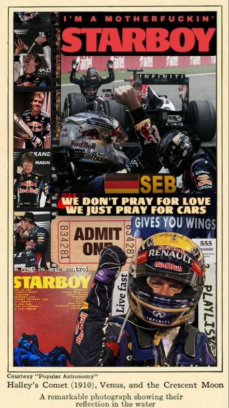 Starboy F1 Wallpaper, F1 Poster Sebastian Vettel, Red Bull F1 Poster, F1 Wall Poster, Seb Vettel Quotes, F1 Racing Formula 1 Wallpapers, Sebastian Vettel Poster, Seb Vettel Wallpaper, F1 Poster Aesthetic