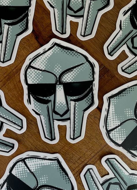 Mf Doom Drawing Easy, Mf Doom Art Drawing, Mf Doom Mask Drawing, Mf Doom Vinyl, Mr Doom, Book Villains, Bleach Painting, Mf Doom Mask, Sneaker Posters