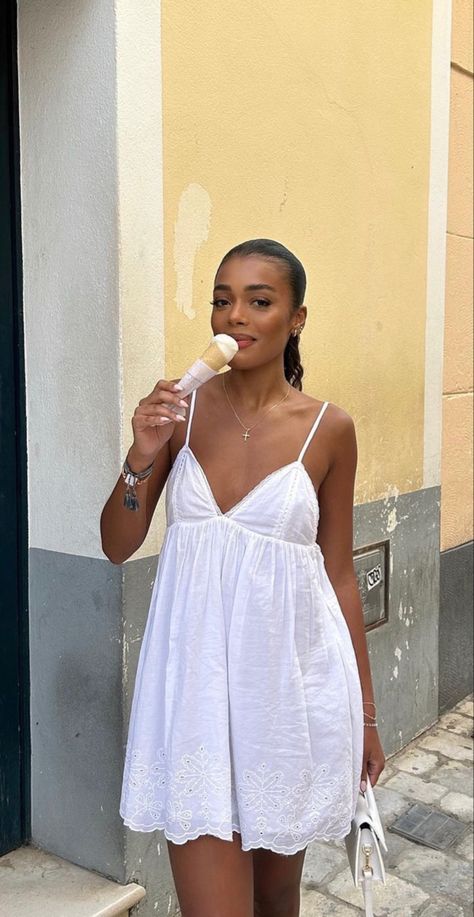 @tamaracex Dresses Summer Aesthetic, Poc Aesthetic Outfits, Europe Summer Outfits Black Women, European Summer Black Women, Bali Holiday Outfit Ideas, Tropical Vacation Outfits Aesthetic, Euro Summer Fits, European Summer Outfits Black Women, European Summer Outfits 2024