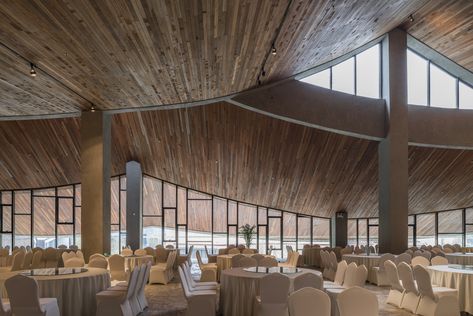 Gallery of Fushengyu Hotspring Resort / AIM Architecture - 16 Aim Architecture, Architecture Site Plan, Luxury Swimming Pools, Bamboo Structure, Big Tents, Big Building, Warm Interior, Resort Beach, Vernacular Architecture