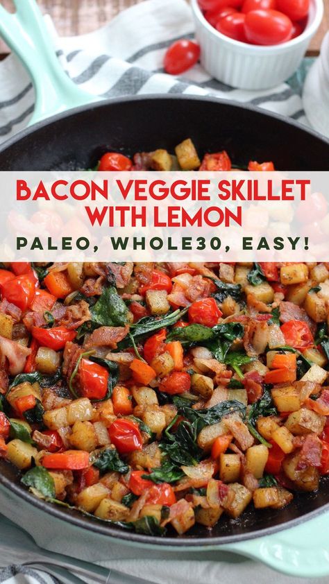 Veggie Breakfast Skillet, Egg Free Paleo Breakfast, Whole30 Easy, Egg Free Breakfast, Veggie Skillet, Veggie Breakfast, Paleo Recipes Breakfast, Whole 30 Breakfast, Breakfast Skillet