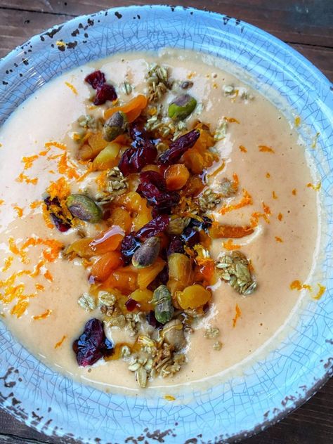 Orange Immunity Bowl - The Tipsy Housewife Fall Recipes Sides, The Tipsy Housewife, Tipsy Housewife, Good Breakfast, Toasted Pumpkin Seeds, Nutritious Breakfast, How To Eat Better, Paleo Breakfast, Cereal Recipes