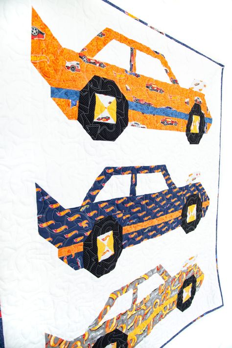 Hot Wheels Speed Club Quilt Kit – Riley Blake Designs Hot Wheels Quilt Pattern, Hot Wheels Quilt, Guy Quilts, Car Quilt, Boys Quilt Patterns, Easy Quilt, Childrens Fabric, Man Quilt, Diy And Crafts Sewing