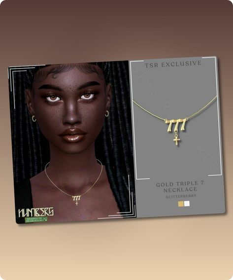 A numbers collection necklace. A triple 7 necklace set in gold and silver with cross pendant #sims4cc #accessories #sims4 #necklace #sims #gaming Cc Necklace Sims 4, Ts4 Necklace Cc, Sims 4 Cc Jewelry Necklaces, Necklace Sims 4 Cc, Sims4cc Accessories, Sims 4 Necklace Cc, Sims 4 Cc Necklace, Sims 4 Necklace, Sims 4 Jewelry