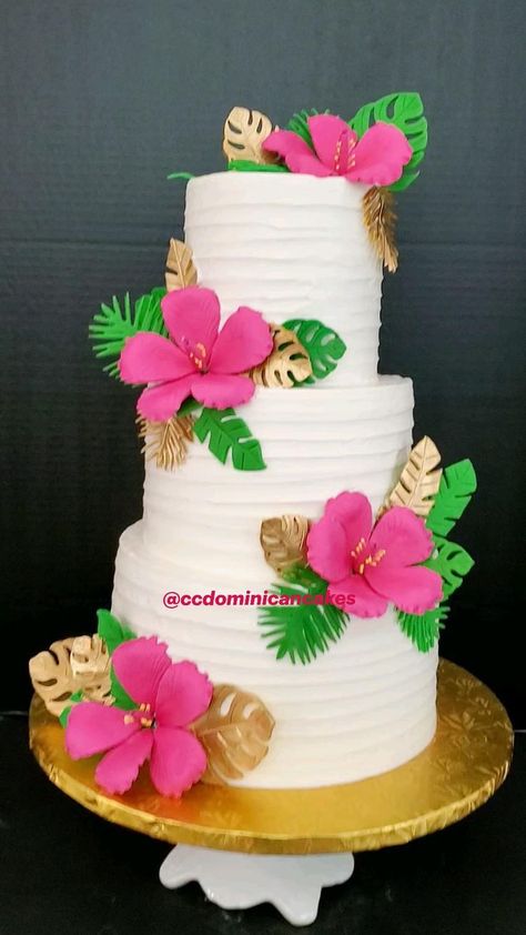 Hawaii Cake Ideas Hawaiian Birthday, Hawaii Birthday Cake, Luau Party Cakes, Hawaiian Theme Cakes, Hawaiian Birthday Cakes, Aloha Cake, Tropical Birthday Cake, Hawaii Cake, 75 Birthday Cake