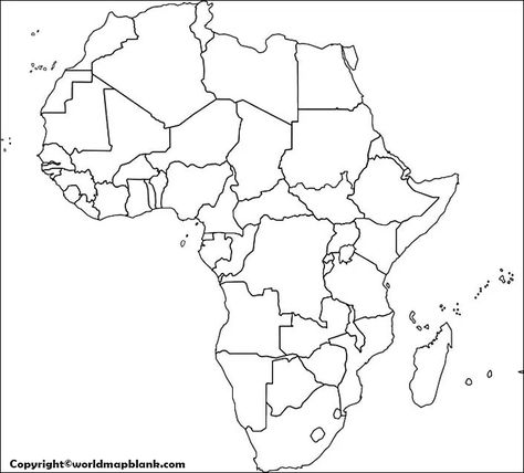 Africa Countries, Blank World Map, Missions Conference, Africa Outline, African Empires, World Map Printable, Labeling Activities, Map Of Africa, States And Capitals