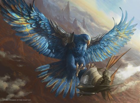 Airship Art, Mythical Birds, Mtg Art, Creature Artwork, Magical Art, Fantasy Paintings, Fantasy Creatures Art, Mythical Creatures Art, Mystical Creatures