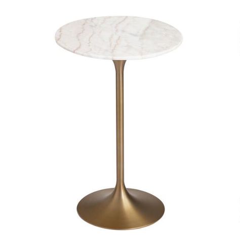 Gold Cocktail Table, Pub Stools, Marble Top Side Table, Vintage Buffet, Modern Style Design, Grey Kitchen Cabinets, Marble And Gold, Pub Table, Furniture Dining Table