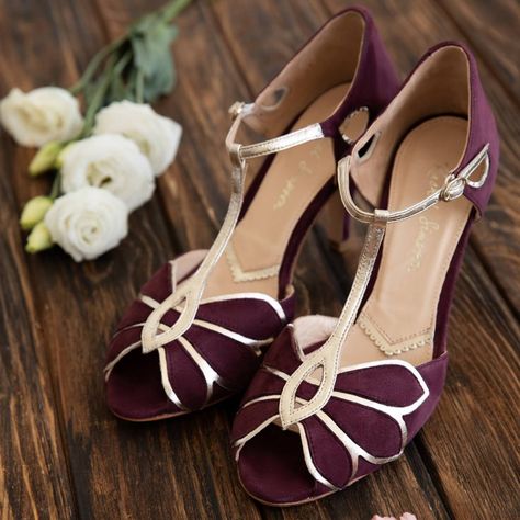 Mimosa Wedding, Winter Wedding Shoes, Rachel Simpson, Wedding Shoes Vintage, Berry Wedding, Designer Wedding Shoes, Ivory Wedding Shoes, Bridal Handbags, T Bar Shoes