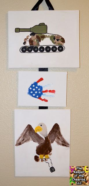 Support Our Troops- Military Footprint and Handprint Craft, Tank Footprint, Eagle Footprint, Flag Handprint Eagle Footprint, Hand And Footprint Crafts, Hand Print Crafts, Print Crafts, Military Crafts, Footprint Crafts, Footprint Art, Handprint Craft, Handprint Crafts