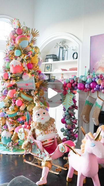 SAMI RICCIOLI on Instagram: "Only 10 more sleeps!! Love the morning light on this delicious display 🍰🍭   Share this reel to your story and I will pick one of you and send you a Glitterville macaron display piece 💕🍭  #candyland #christmasdecor #christmas #christmastree #pinkmas" Glitterville Christmas, Macaron Display, Candyland Christmas, Gum Drops, Morning Light, Candy Land, Pick One, Macarons, The Morning