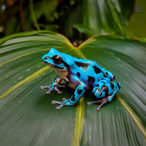 Jump into the world of the blue poison dart frog, a small yet formidable creature residing in the rainforests of South America. This striking amphibian, with its vibrant blue skin, serves as a warning to potential predators about the potent venom it carries. Despite its diminutive size, the toxicity of this frog can deter even the most determined of predators, making it one of the rainforest's most untouchable residents.  #metapet #blue #poisondartfrog Rainforest Frog, Blue Poison Dart Frog, Poison Dart Frog, Blue Frog, Frog Tattoo, Poison Dart, Blue Skin, Frog Tattoos, Parmesan Potatoes