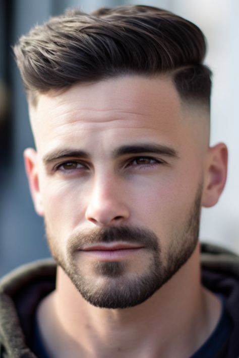 For a polished look, consider going for the hard part with a mid-fade taper. To maintain the defined part, make sure to use some styling gel or product of your choice. Click here to check out more best mid-fade haircut ideas for men. Mid Fade Haircut Men With Beard, Funk Hairstyle Men, Best Hairstyles For Men New Looks, Mid Fade Haircut Men 2024, High Fade Haircut Mens Medium, One Side Hairstyle Men, Short Hair Styles For Man, Mid Fade Haircut Mens, Hair Style For Mens Men