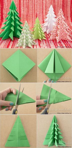 For this year’s Christmas, encourage your children to take up crafting Christmas greeting cards that can be sent to your relatives living far from your place. And, making greeting cards can be so much fun too. #christmascardcrafts #christmascrafts #christmas Paper Christmas Tree, Christmas Card Crafts, Seni Origami, Easy Christmas Diy, Fun Diy Crafts, Noel Christmas, Christmas Greeting, Christmas Crafts For Kids, Winter Crafts