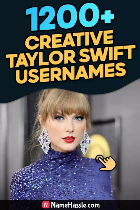 Best Fan Taylor Swift Usernames Generator Taylor Swift Song Username Ideas, Taylor Swift Fan Page Names, Taylor Swift Private Story Names Snapchat, Swiftie Name Ideas, Taylor Swift Inspired Username Ig, Taylor Username Ideas, Taylor Swift Fanpage Username Ideas, Taylor Swift Username Ideas Twitter, Taylor Swift Inspired Username