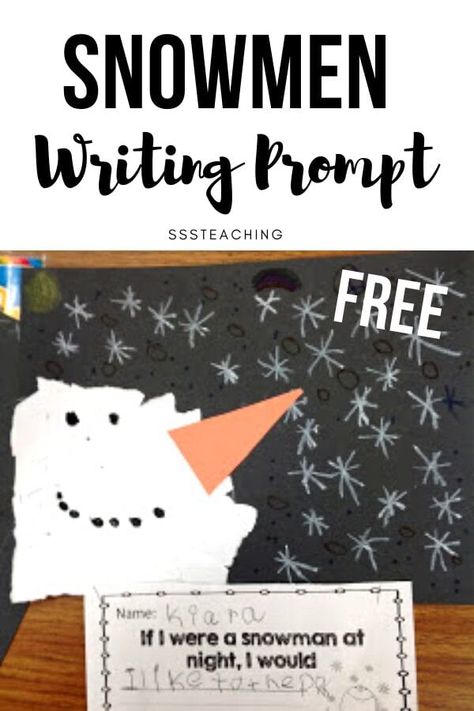 Snowmen at Night Prompt! - SSSTeaching Snowman At Night Craft, Snowman At Night Activities, Snowmen At Night Craft, Snowmen At Night Activities, Snowman At Night, Snowman Writing, Snowmen At Night, Snowmen Activities, January Activities