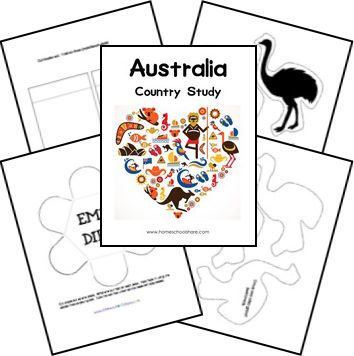 FREE Australia Lapbook                                                                                                                                                                                 More Australia Lapbook, Country Lapbook, Australia Continent, Australia For Kids, Country Study, Country Studies, Christmas In Australia, Teaching Geography, Australia Country