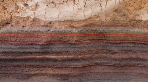 volcanic rock strata / layers Cinematic Editing, Rock Strata, Volcano Rock, Rock Layers, Sedimentary Rocks, Volcanic Rock, What To Draw, Material Textures, Wood Stone