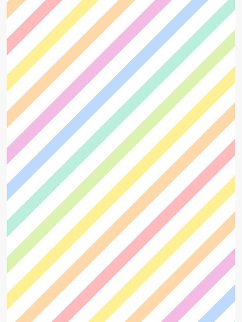 "Pastel Rainbow Stripes" Spiral Notebook by newburyboutique | Redbubble Rh Patterns, Pastel Stripes, Inspo Board, Aesthetic Pics, Title Page, Notebook Paper, Pastel Rainbow, Rainbow Stripes, A Journal