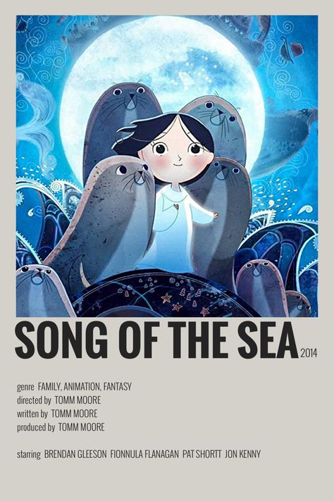 Song Of The Sea Poster, Animated Films To Watch, Song Of The Sea Fanart, Song Of The Sea Aesthetic, Song Of The Sea Wallpaper, Pinocchio Aesthetic, Song Of The Sea Art, Alternative Minimalist Poster, The Song Of The Sea