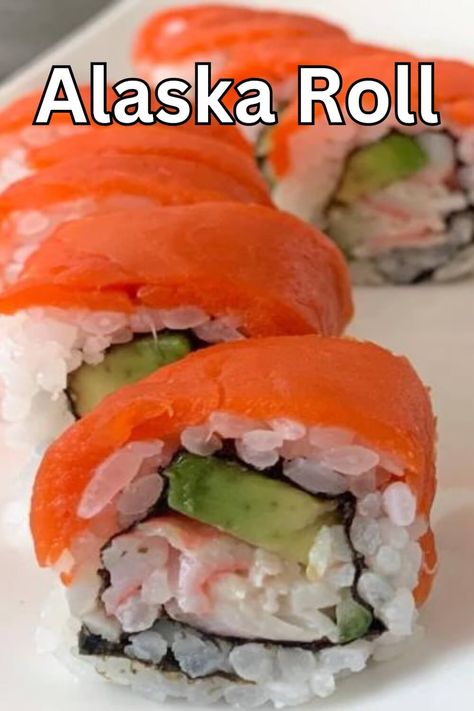 Alaska Roll, Smoked Salmon Sushi, Sushi Vinegar, Sushi Roll Recipes, Sushi Recipe, Roll Sushi, Raw Fish, Salmon Sushi, Roll Recipes