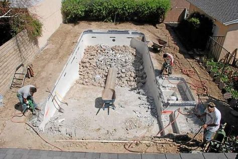 How much does it cost to remove a built-in swimming pool? Swimming Pool Removal, Christian House, Backyard Swimming Pool, Meet Our Team, Pool Construction, Swimming Pools Backyard, Pool Ideas, Construction Company, Pool Area