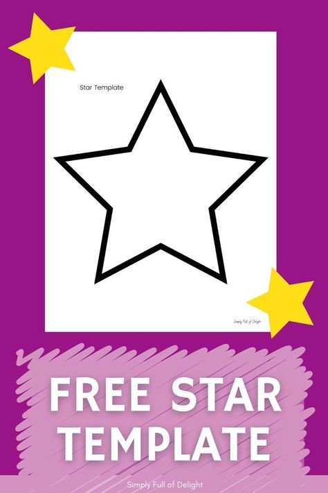 easy star craft for preschool with free printable star template Star Of David Craft Preschool, Star Suncatcher Preschool, Star Light Star Bright Activities, Star Craft For Preschool, Star Of Bethlehem Craft Preschool, Star Suncatcher Craft, Star Preschool Crafts, Free Star Printables, Large Star Template Printable Free