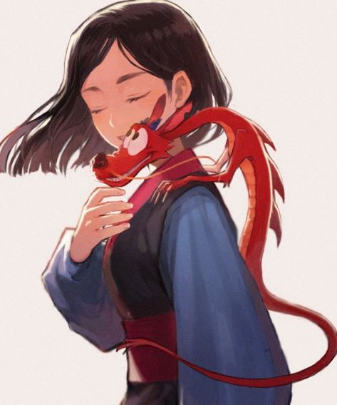 Mulan, On Twitter, Disney, Twitter, Red, Hair, Art