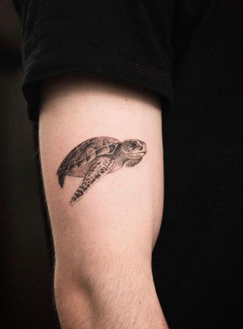 Realism Sea Turtle Tattoo, Realistic Patchwork Tattoo, W Tattoo, Ocean Sleeve, 2023 Tattoo, Tattoo Realism, Sea Turtle Tattoo, Sea Tattoo, Ocean Tattoos