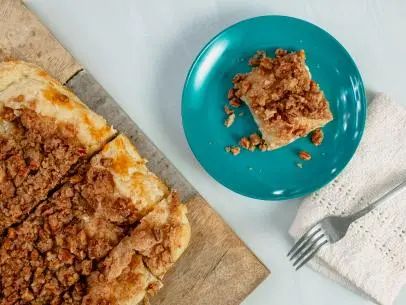 Cream Cheese Danish Casserole Recipe | Elizabeth Heiskell | Food Network Cream Cheese Danish Casserole, Danish Casserole, Cream Cheese Danish, Brunch Items, Cheese Danish, Frozen Puff Pastry, Puff Pastry Sheets, Candy Desserts, Tasty Bites