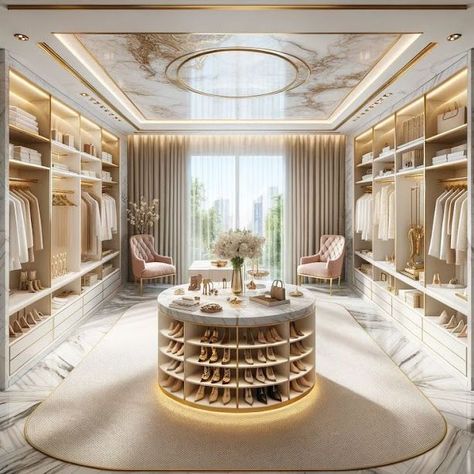 Walk In Closet Luxury, Dream Closet Ideas, Luxurious Walk In Closet, Old Money House, Grand Dressing, Dressing Room Closet, Dream Closet Design, Walk In Closet Design, Luxury Wardrobe