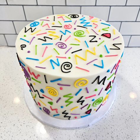 This gluten free birthday cake was all about the 90s vibes ✌🏻 . . . #90scake #90s #birthdaycakeideas #glutenfreecake #2024cake #cake #cakedecorating #cakesofinstagram #cakedesign #cakestagram #cakeart #buttercream #buttercreamcake #cakedecorator #cakecakecake #yycliving #yyclocal #yycfood #yyceats #yyc #calgary #cochrane #alberta #cochranealberta #cochraneab #cochranelocal #cochranesmallbusiness #calgarycakes #cochranecakes 90s Style Birthday Cake, 90s Cake Ideas, 90s Birthday Cake, 90s Cake, Cochrane Alberta, Gluten Free Birthday Cake, 90s Theme, 90s Party, Themed Birthday Cakes