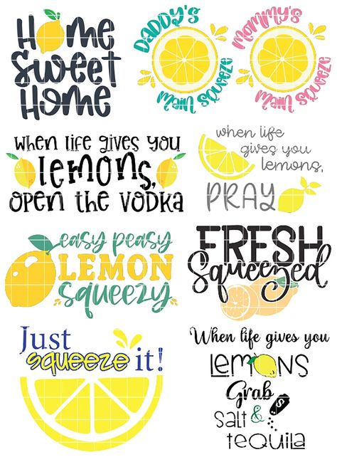 Free Lemon Cut Files — Liz on Call Lemon Ideas, Lemon Quotes, Lemon Svg, Home Sweet Home Svg, Cricut Sayings, Lemon Crafts, Faith Crafts, Fresh Squeezed Lemonade, Lemon Kitchen