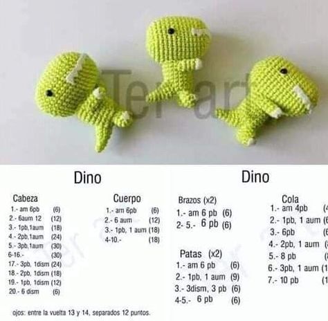 Amigurumi T Rex Free Pattern, T Rex Crochet Pattern Free, Crochet T-rex, Doll Pattern Crochet, Dinosaur Crochet, Keychain Pattern, Crochet Dinosaur, Crochet Keychain Pattern, Mode Crochet