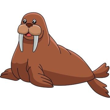 Walrus Clipart, All About Animals, Cartoon Drawings, Scooby Doo, Premium Vector, Vector Art, Stock Illustration, Vector Images, Vector Free