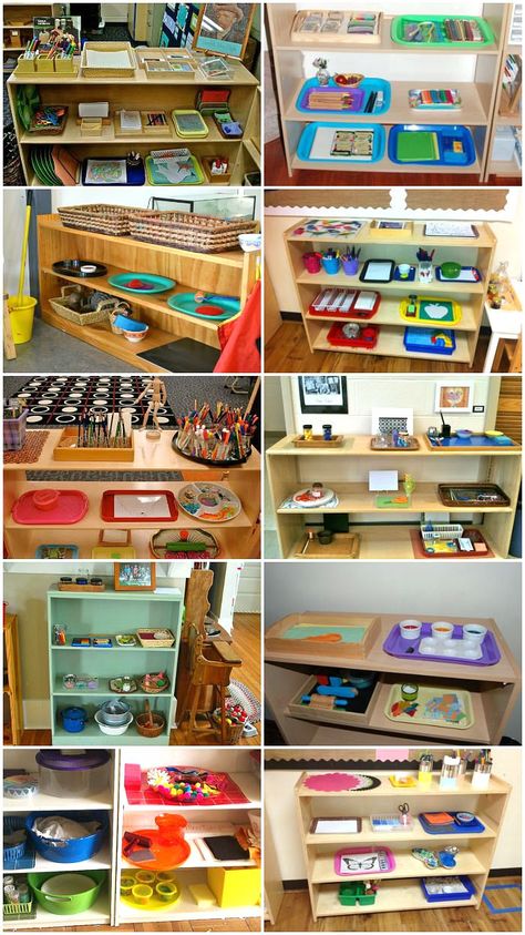 Montessori Trays, Montessori Lessons, Montessori Art, Montessori Homeschool, Montessori Practical Life, Montessori Toddler Activities, Montessori Preschool, Montessori Ideas, Art Shelves