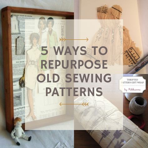 5 ways to REUSE incomplete Sewing patterns Old Sewing Patterns, Sewing Notions Organization, Vintage Sewing Rooms, Vintage Clothes Patterns, Old Book Crafts, Old Patterns, Graphic Fashion, Sewing Room Decor, Vintage Sewing Notions