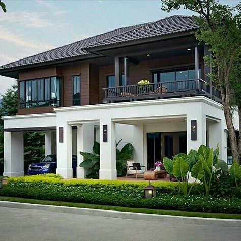 Bloxburg Modern, Classic House Exterior, Exterior Bloxburg, House Exterior Colors, Exterior Modern, Kerala House Design, Modern House Facades, House Arch Design, Modern House Exterior Design