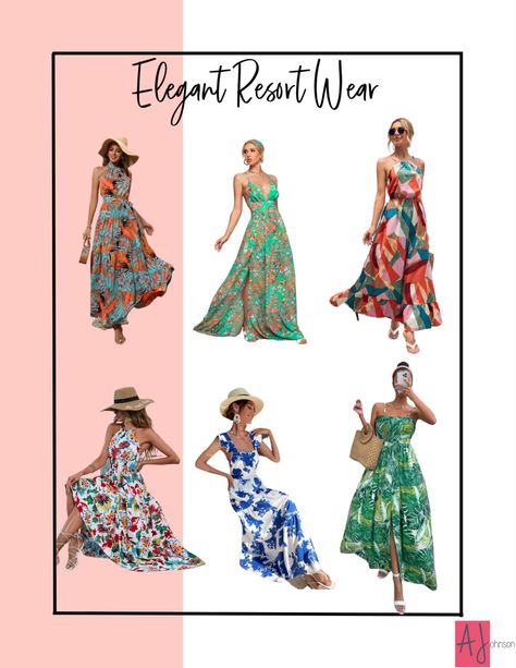 Late Summer Outfits, Resort Wear Dresses, Date Night Outfits, Resort Wear For Women, Resort Outfit, Plunging Neck, Resort Dresses, Holiday Wardrobe, Mood Board Fashion