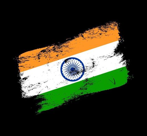 india flag grunge brush background. Old Brush flag vector illustration. abstract concept of national background. Vidyut Jamwal, Indian Flag Images, Abstract Concept, Brush Background, India Flag, Illustration Abstract, Indian Flag, Flag Vector, Black Backgrounds