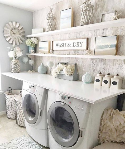 Laundry Room Decorating, Laundy Room, Stylish Laundry Room, Dream Laundry Room, Laundry Room Renovation, Farmhouse Laundry, Farmhouse Laundry Room, Modern Laundry Rooms, Laundry Room Inspiration