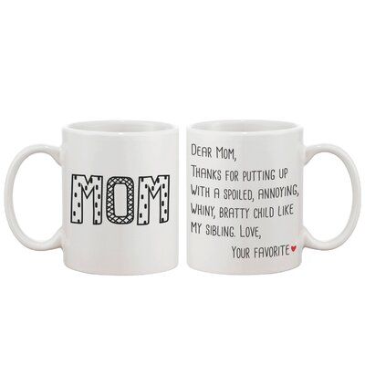 Mom Mugs, Knitting Humor, Custom Printed Mugs, Mothers Day Gifts From Daughter, Dear Mom, Mom Coffee, Coffee Mug Sets, China Cups, Mug Ceramic